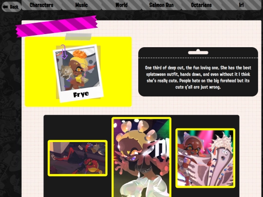 shrines/splatoon/frye screenshot
