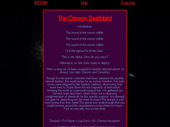 writing/INTERIM/TheCrimsonDeathbird screenshot