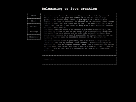 writings/creation screenshot