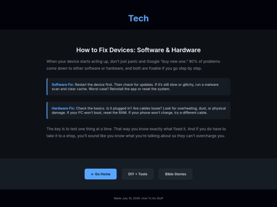 tech screenshot
