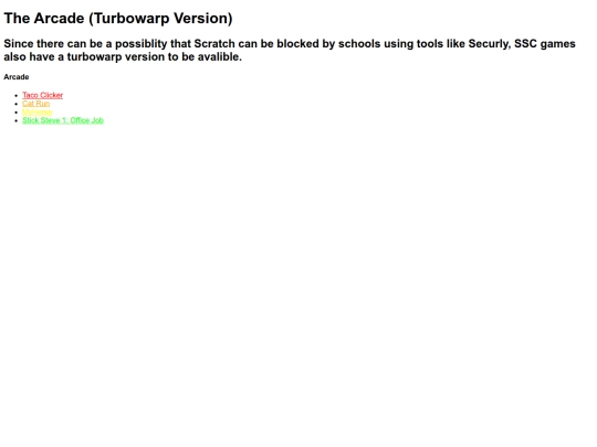 TurbowarpArcade screenshot