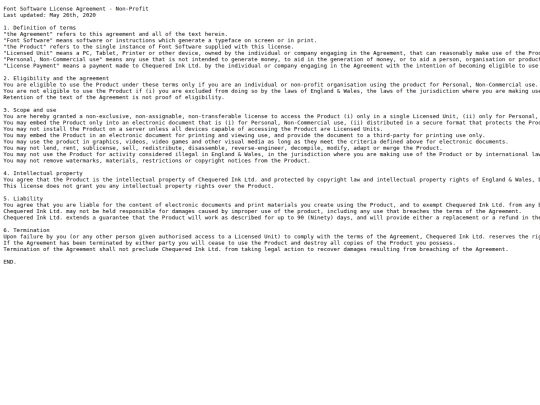 fonts/ChibiMetroLines/FSLA_NonCommercial_License-d5e8 screenshot