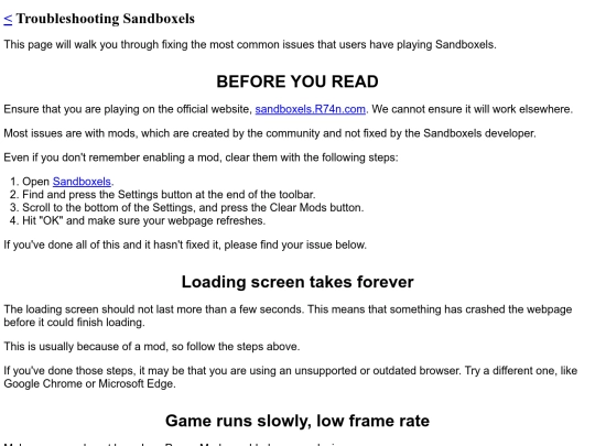 Sandy/help screenshot