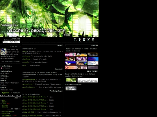 links screenshot