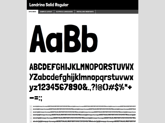 fonts/londrinasolid/londrinasolid-regular-demo screenshot