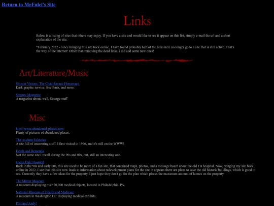 links screenshot