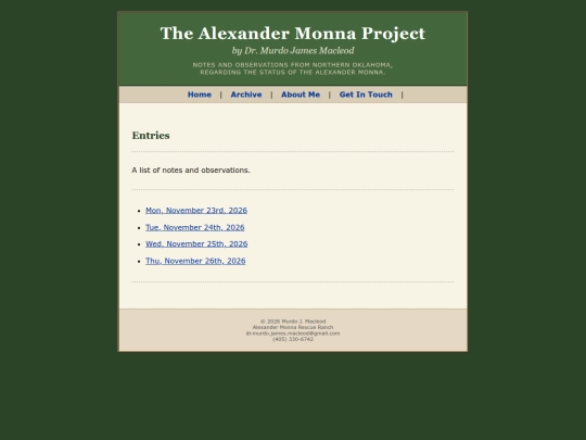 entries screenshot