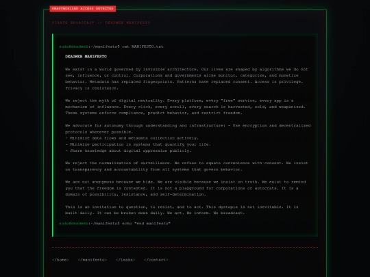 manifesto screenshot