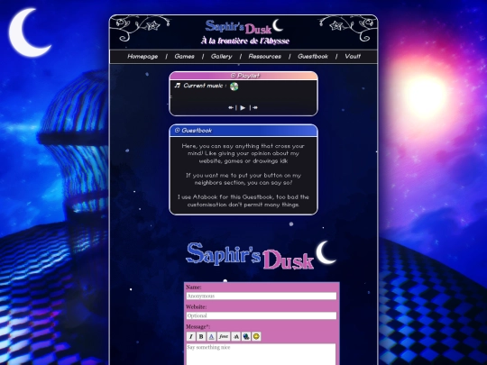 guestbook screenshot