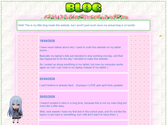 Blog screenshot