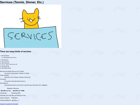 services screenshot