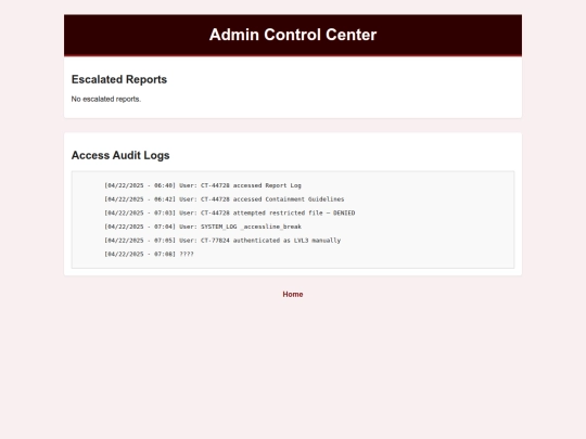 Admin screenshot