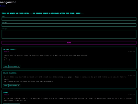 guestbook/guestbook screenshot