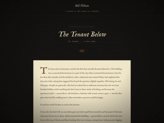 Old Vellum/Thetenantbelow screenshot