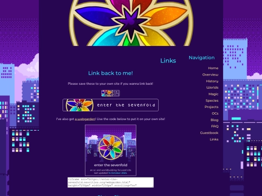 links screenshot