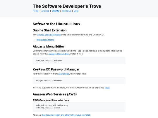 ubuntu-sw screenshot