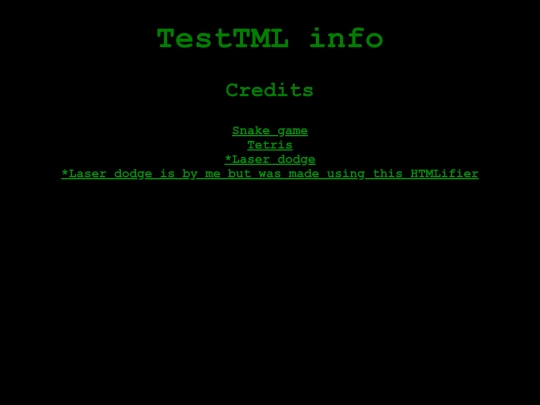 Info screenshot