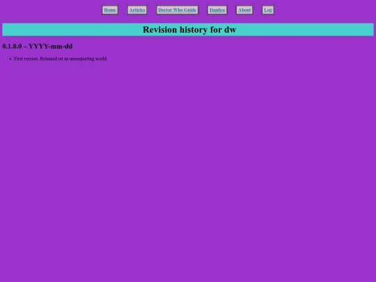 doctor-who/ChangeLog screenshot