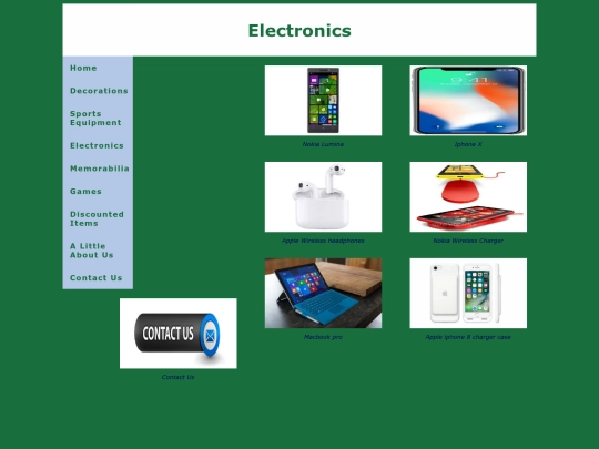 Electronics screenshot