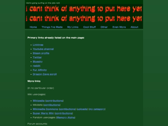 links screenshot