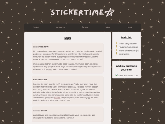 log screenshot
