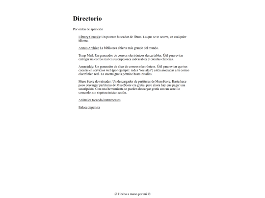 links screenshot