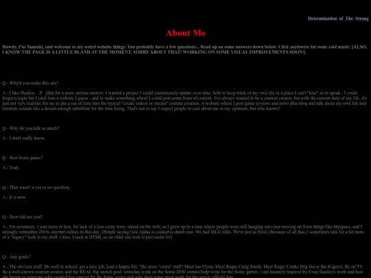 aboutme screenshot
