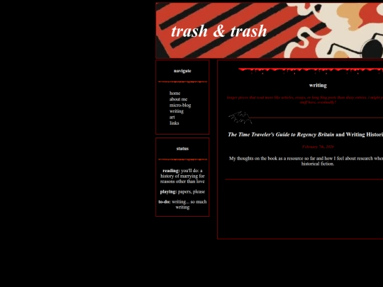 writing screenshot