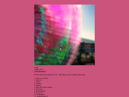 discography/croak screenshot