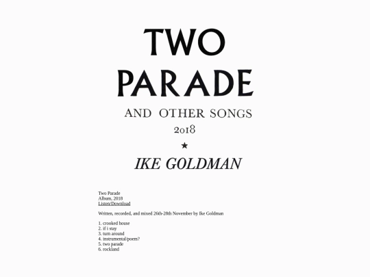 discography/twoparade screenshot