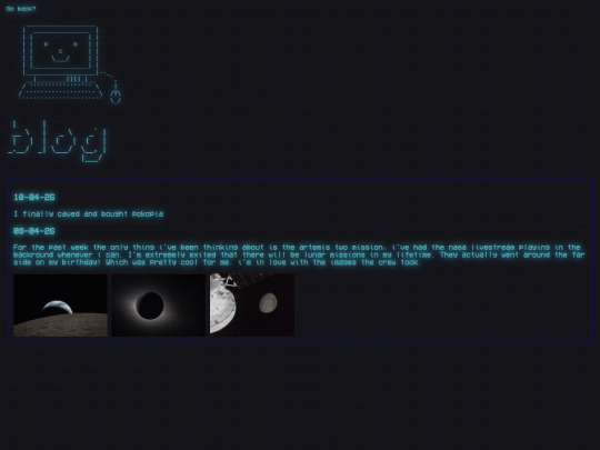 blog screenshot