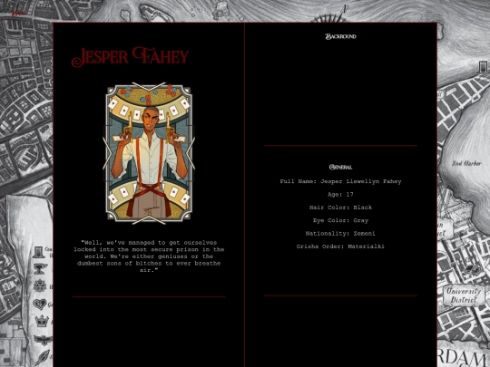sixofcrowssite/jesper screenshot