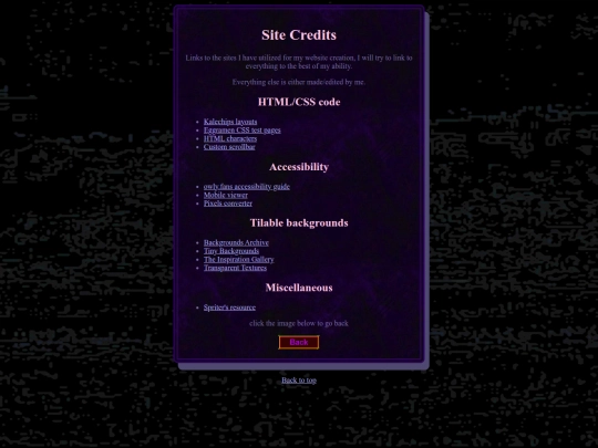 sitecredits screenshot
