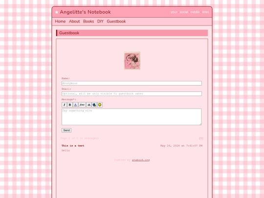 guestbook screenshot