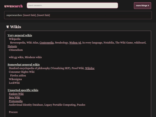 wikis screenshot
