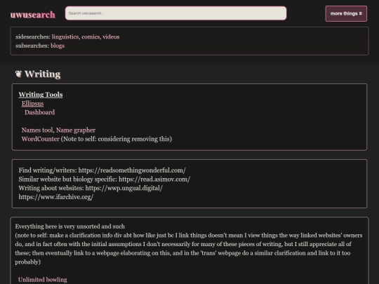 writing screenshot