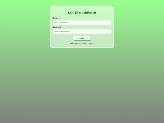 project 2/login screenshot