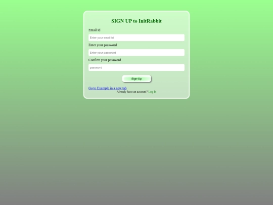 project 2/signup screenshot