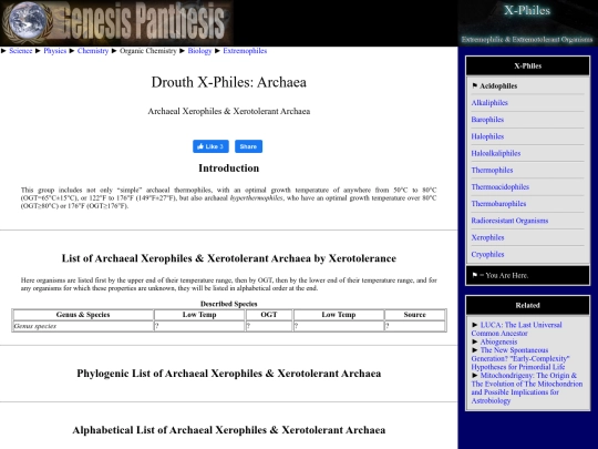 xerophiles/archaea screenshot