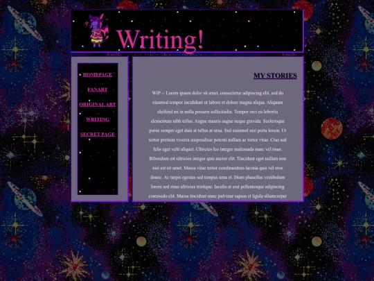 writing screenshot