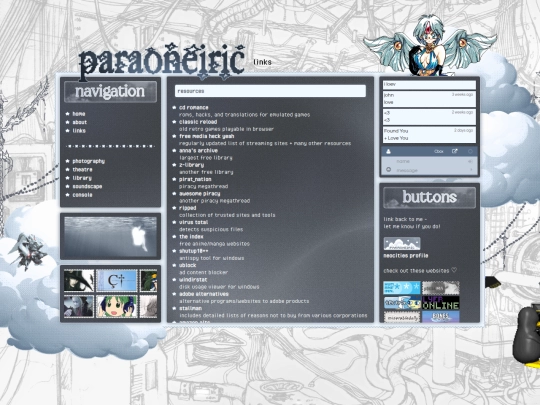 links screenshot