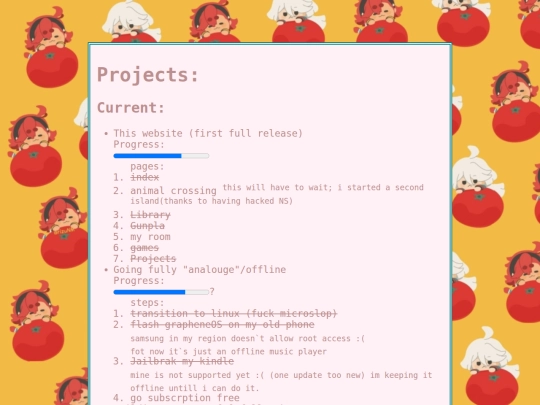 projects screenshot