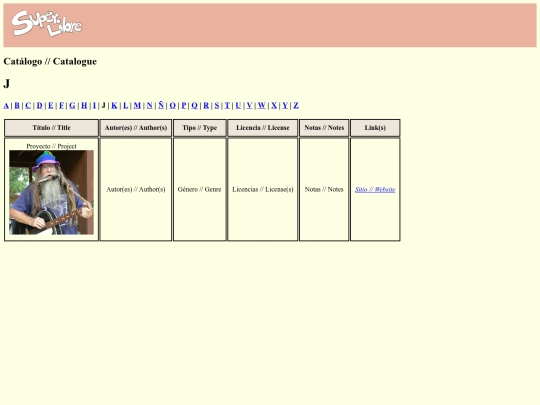 catalogoJ screenshot