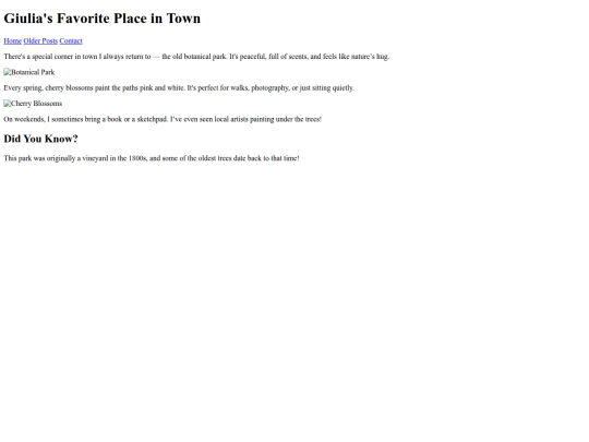 Responsive Blog Post Assignment   screenshot
