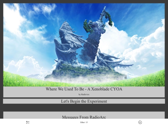 cyoa/Where We Used To Be screenshot