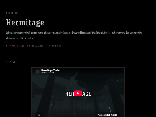 projects/games/hermitage screenshot