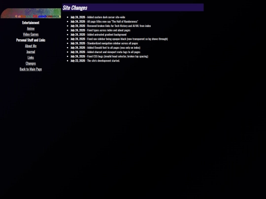 changes screenshot