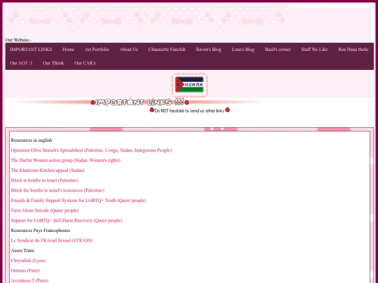 assets/ImportantLinks screenshot