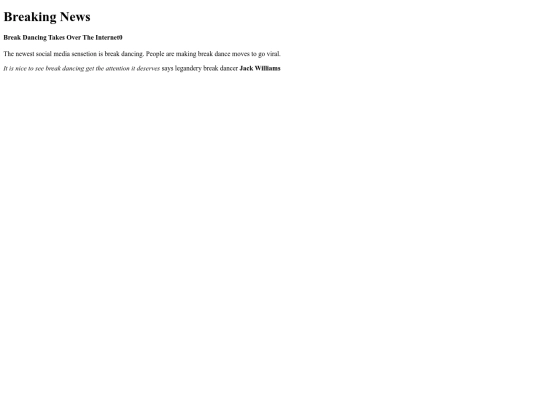 News screenshot