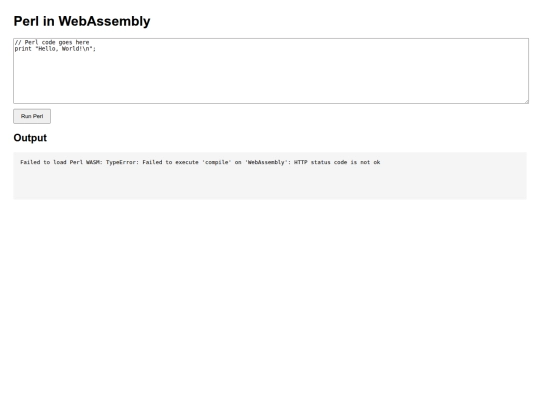 wasm-test/perl screenshot
